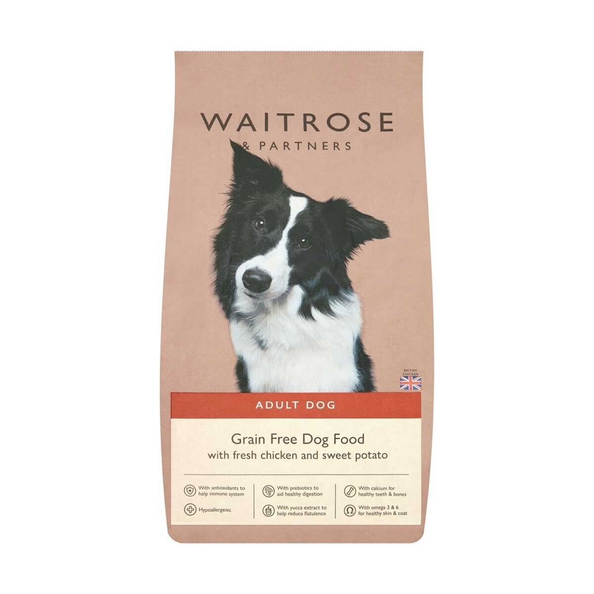 WAITROSE 無穀物成犬狗乾糧—鮮雞肉／甜薯