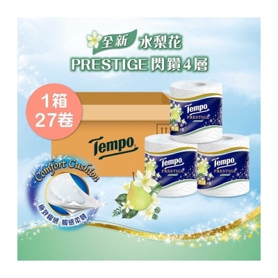 TEMPO 得寶閃鑽四層水梨花味衛生紙２７卷箱裝(原箱)