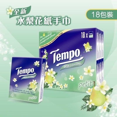 TEMPO 迷你紙手巾(水梨花味)18包裝