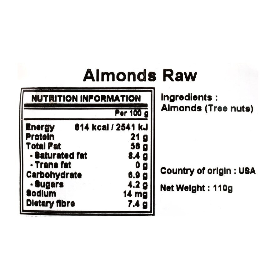 NATURE'S CHOICE Almonds Raw