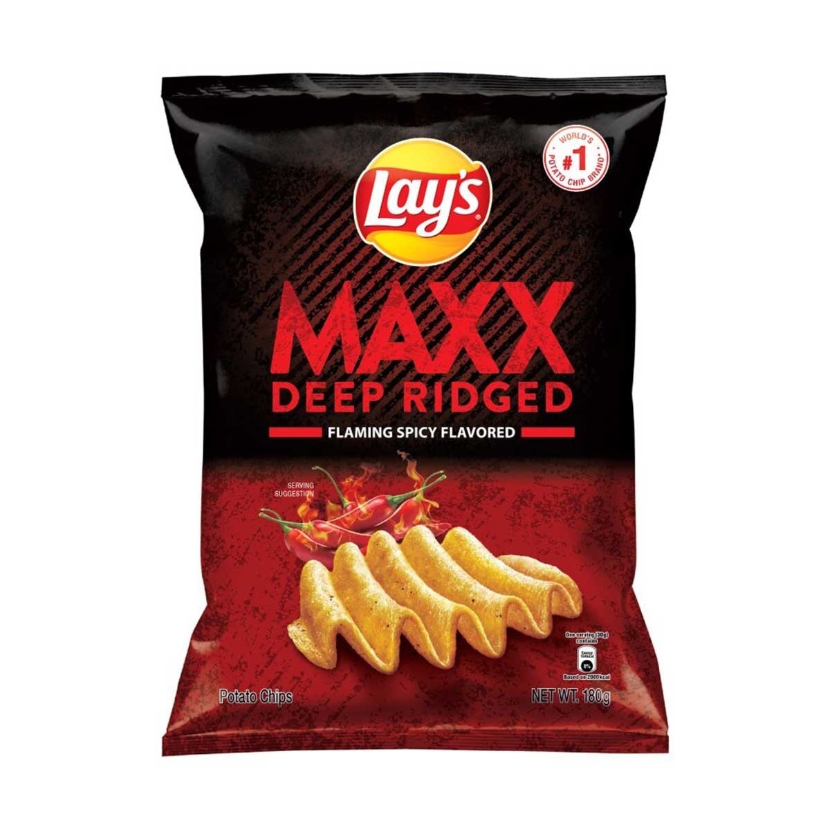 LAY'S Lay's Maxx Flaming Spicy Flavored 180g 1x12 C