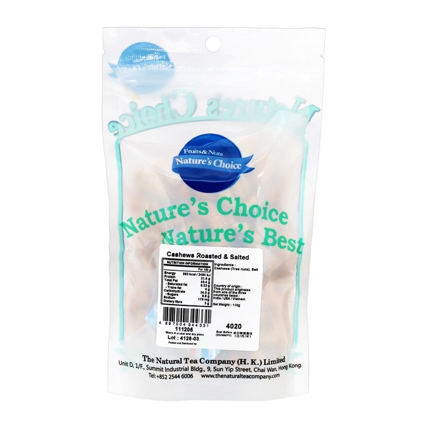 NATURE'S CHOICE Cashews Roasted & Salted