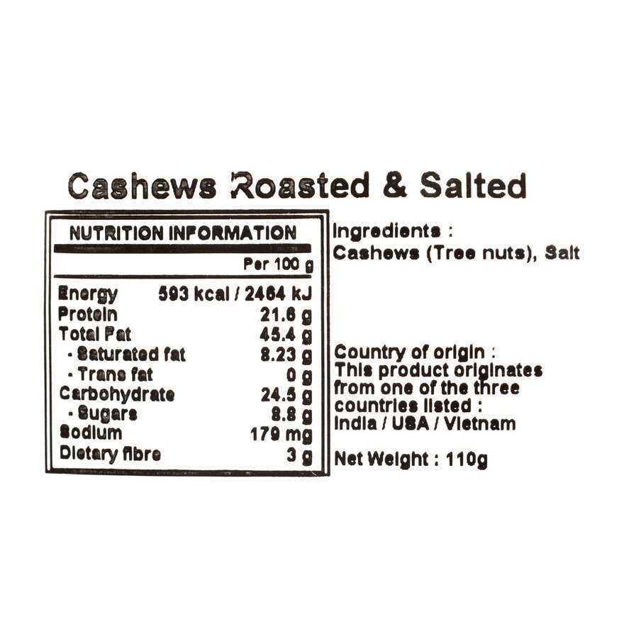 NATURE'S CHOICE Cashews Roasted & Salted