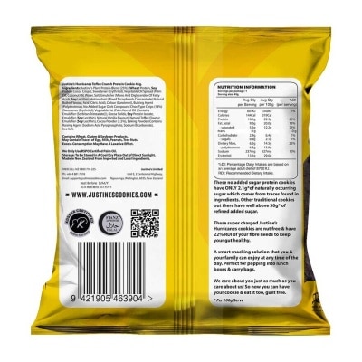 JUSTINE'S COOKIES Keto Toffee Crunch Protein Cookie