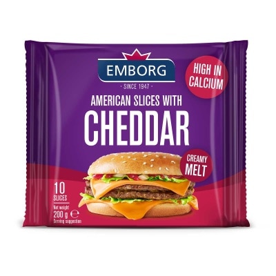 EMBORG American Cheese Slices With Cheddar (chilled 0-4°c)