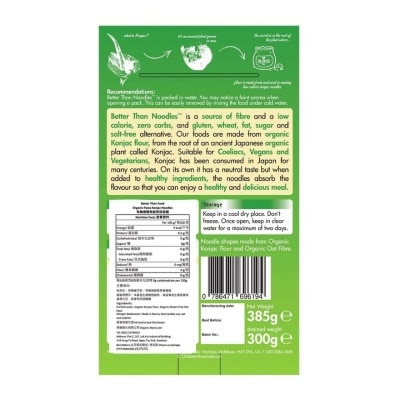 BETTER THAN FOODS Organic Pasta Konjac Noodles (*supplier Direct Delivery-organic Mama Ltd) *over $600 Enjoy Free Delivery