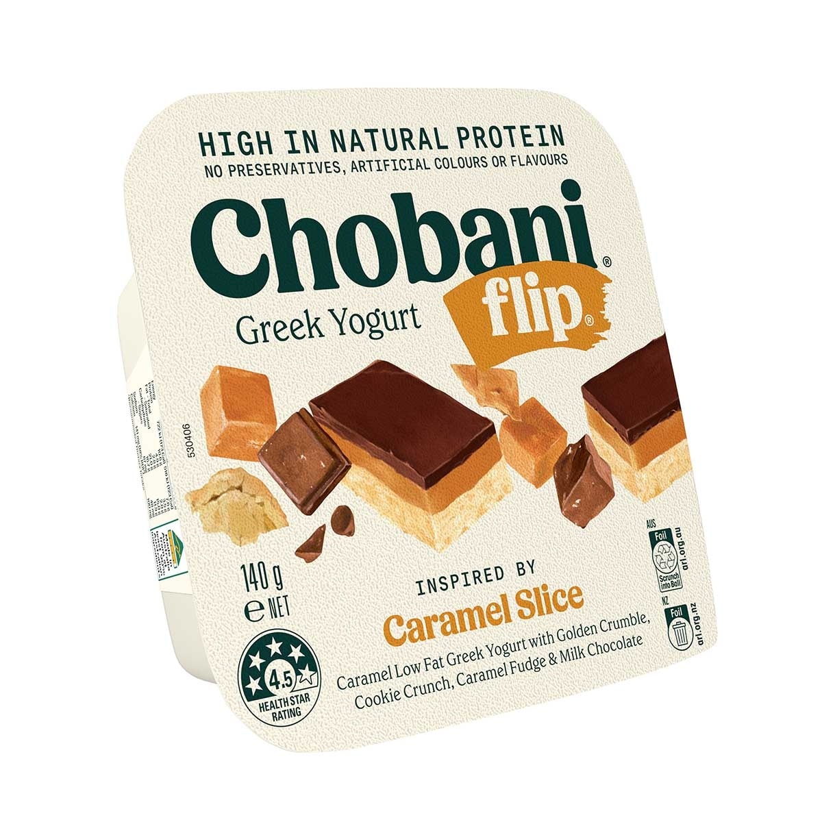 CHOBANI Caramel Greek Yogurt Flip W Crunch [ Australia](chilled 0-4°c)