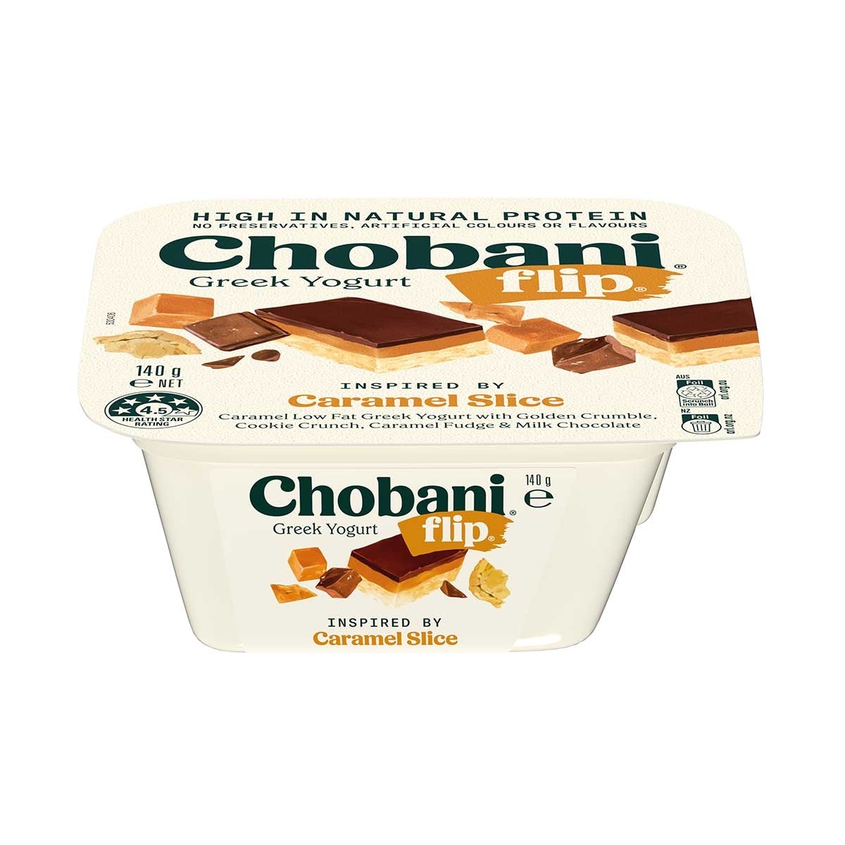 CHOBANI Caramel Greek Yogurt Flip W Crunch [ Australia](chilled 0-4°c)