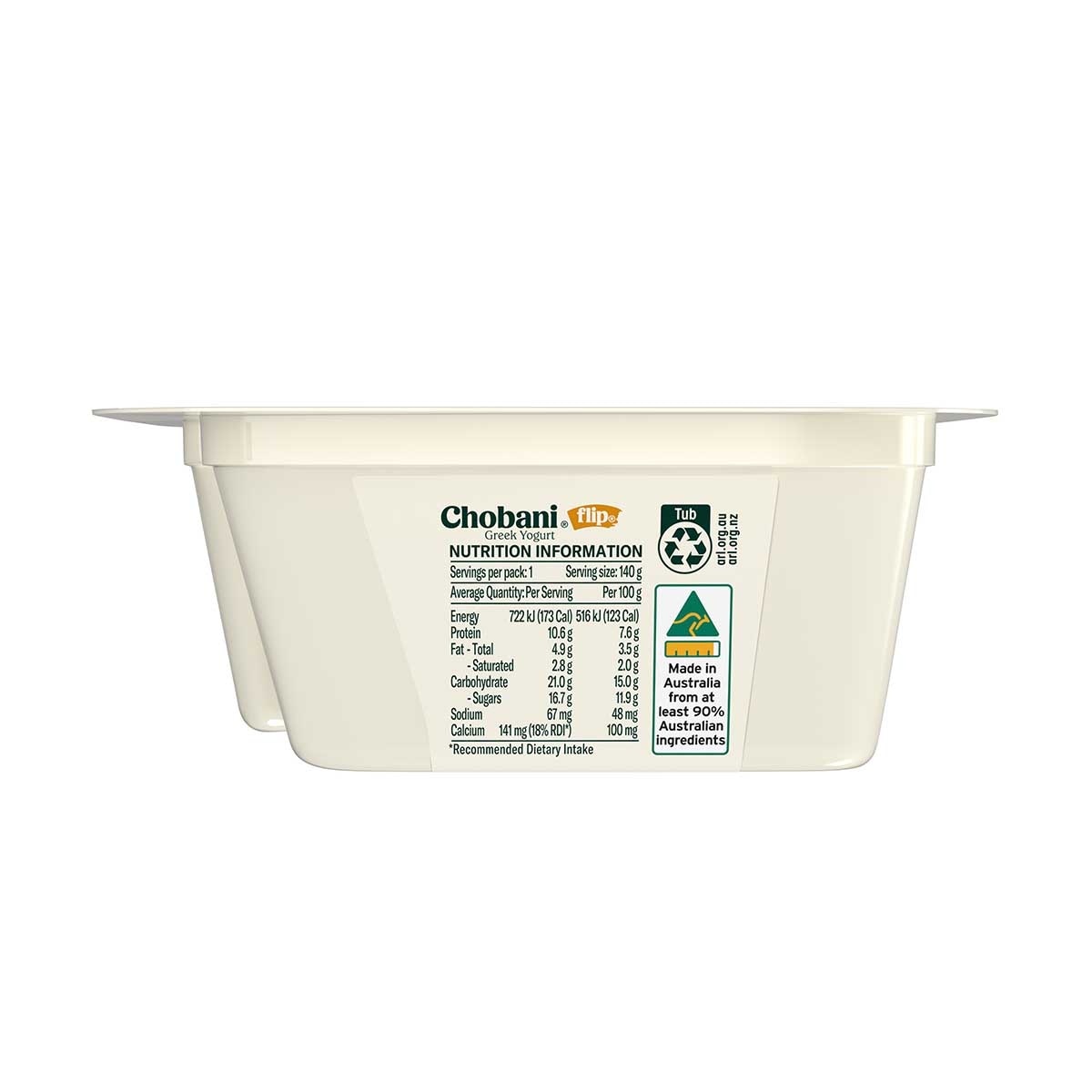 CHOBANI Caramel Greek Yogurt Flip W Crunch [ Australia](chilled 0-4°c)