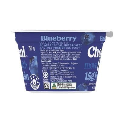 CHOBANI Blueberry Greek Yogurt [ Australia](chilled 0-4°c)
