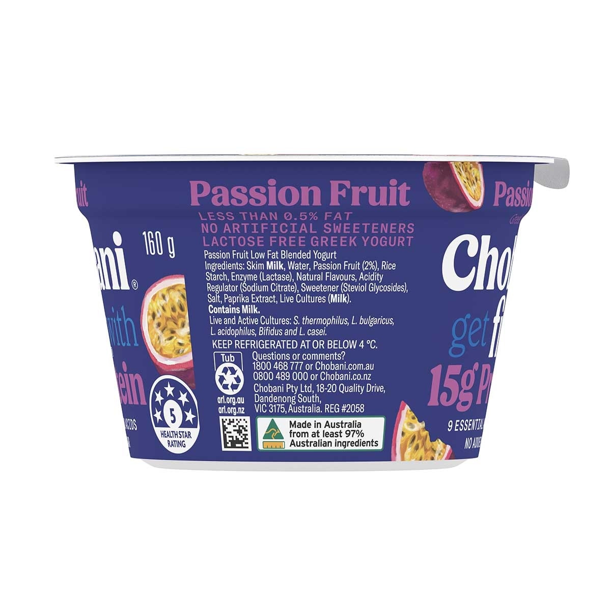 CHOBANI Passionfruit Greek Yogurt [ Australia](chilled 0-4°c)
