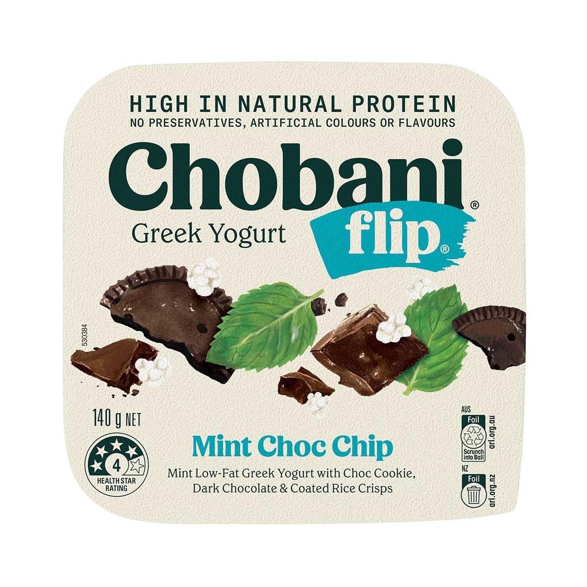 CHOBANI Mint Greek Yogurt Flip W Chocochip [ Australia](chilled 0-4°c)
