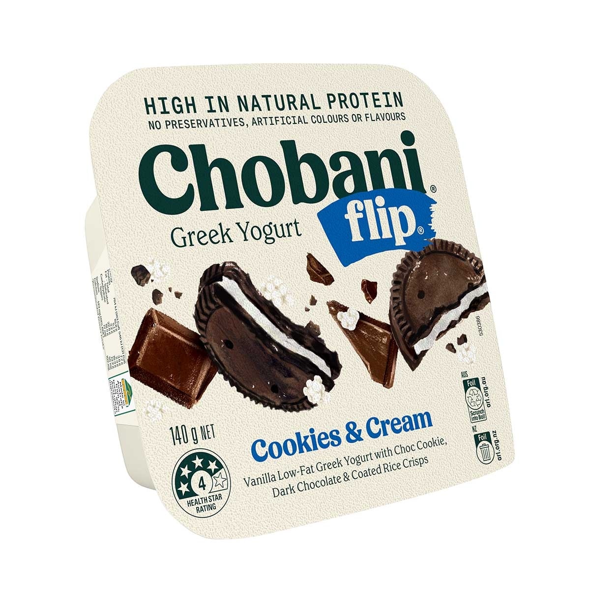CHOBANI Van Greek Yogurt Flip Cookiencream [ Australia](chilled 0-4°c)