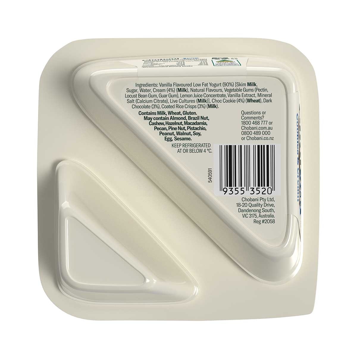 CHOBANI Van Greek Yogurt Flip Cookiencream [ Australia](chilled 0-4°c)