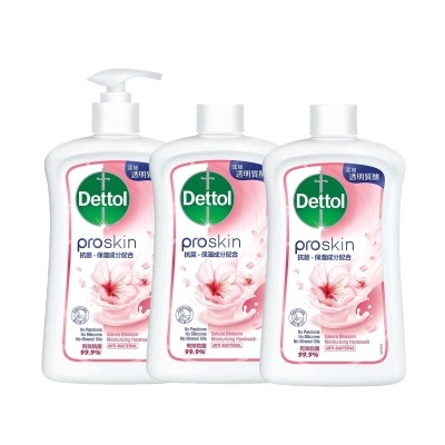滴露 滴露Proskin滋潤保濕潔手液 粉嫩櫻花甜香500G 3支裝