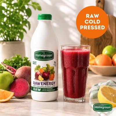 HOMEGROWN Raw Energy Cold Pressed F&v Juice 400ml