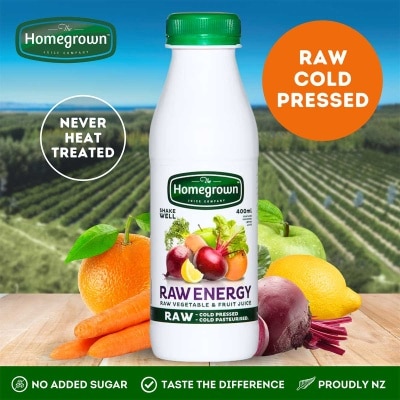 HOMEGROWN Raw Energy Cold Pressed F&v Juice 400ml
