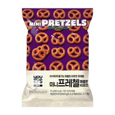 GS RETAIL YOUUS Mini Pretzel(spicy Beef Flavor)