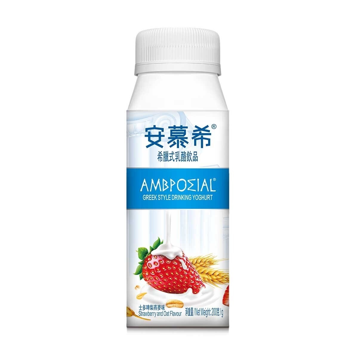 AMBROSIAL Greek Drk Yoghurt Strawberry&oat Flv