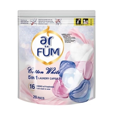 AR FUM 5 In 1 Laundry Cap Cotton White 20s