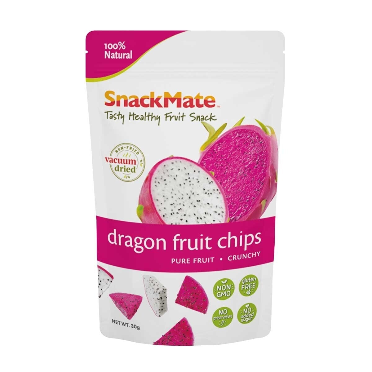 SNACKMATE Vacuum Dried Dragon Fruit Chips