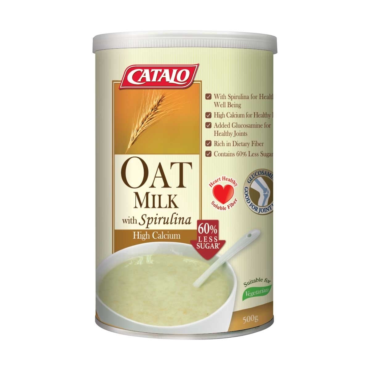 CATALO H-cal Oat Milk W/spirulina (r-sugar)