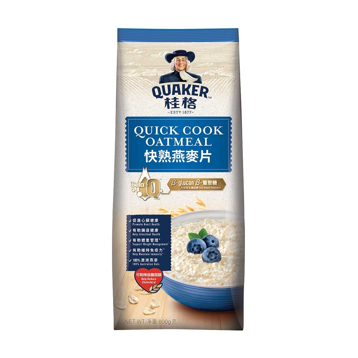 QUAKER Quaker Quick Cooking Oatmeal Foil 800g image