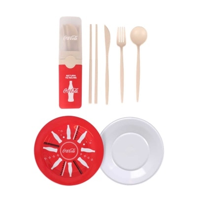 COCA-COLA Cutlery And Plate Set