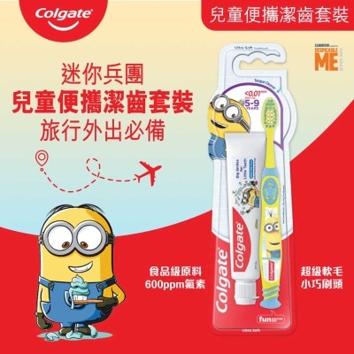 COLGATE - Kids Toothpaste & Toothbrush Travel Kit