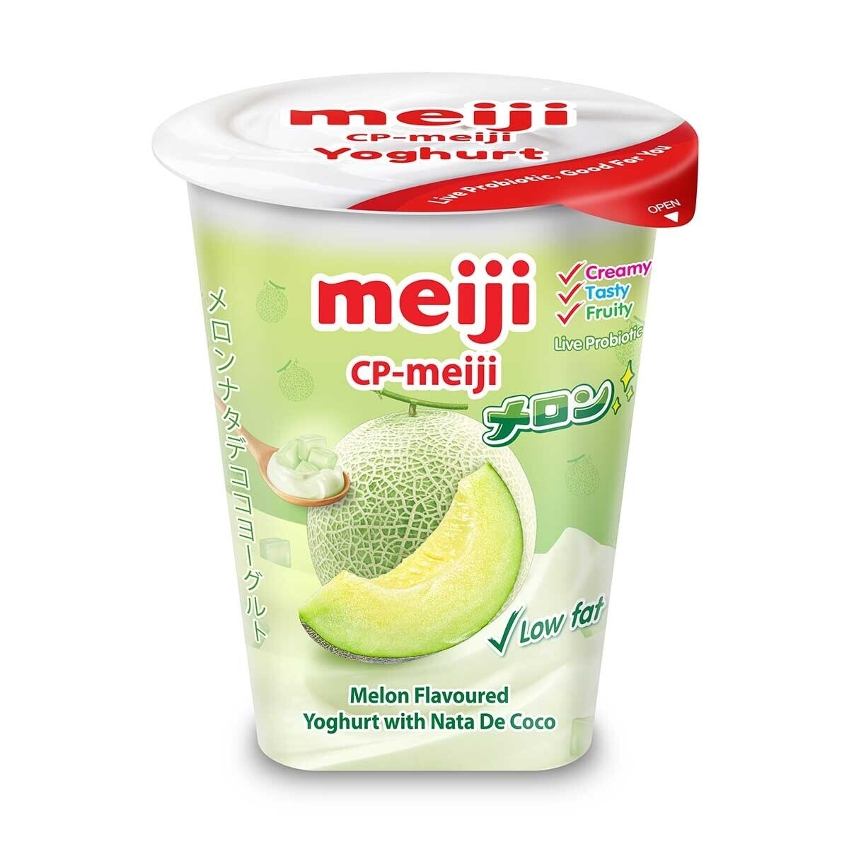 MEIJI Melon Yoghurt With Nata De Coco