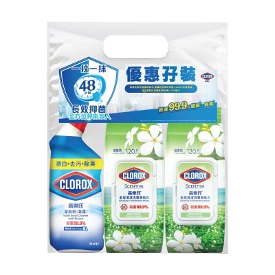 高樂氏 消毒濕紙巾茉莉清香120片孖裝送贈品 (贈品隨機) image