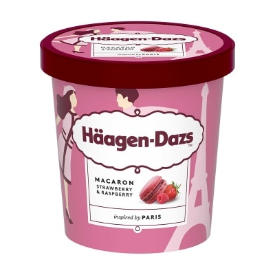 HAAGEN-DAZS 士多啤梨紅桑子馬卡龍雪糕家庭裝
