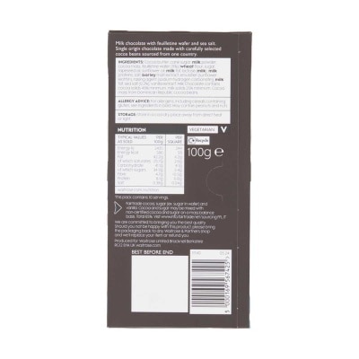 WAITROSE Milk Choco W Crispy Wafer & Sea Salt