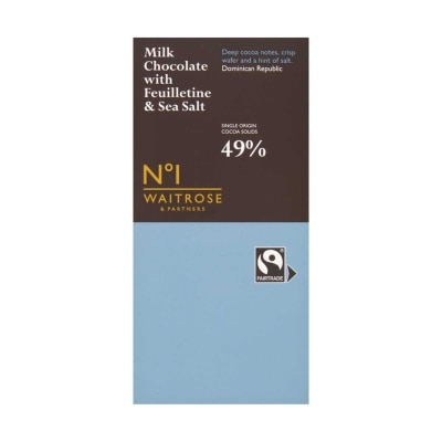 WAITROSE Milk Choco W Crispy Wafer & Sea Salt