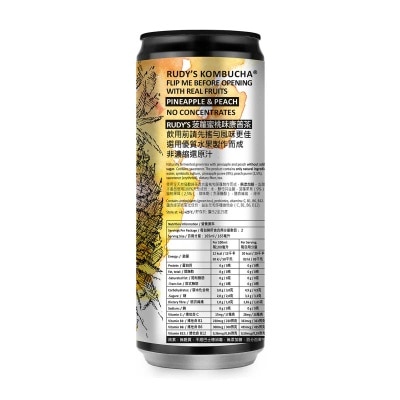 RUDY'S KOMBUCHA Pineapple & Peach