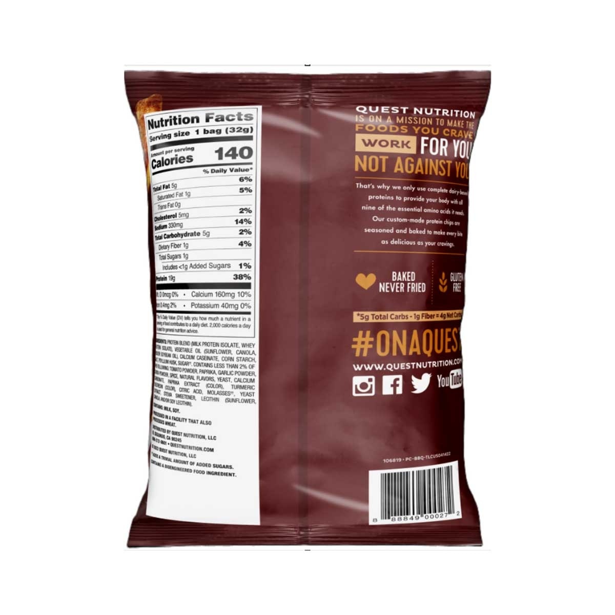 QUEST 原始風格燒烤味蛋白脆片