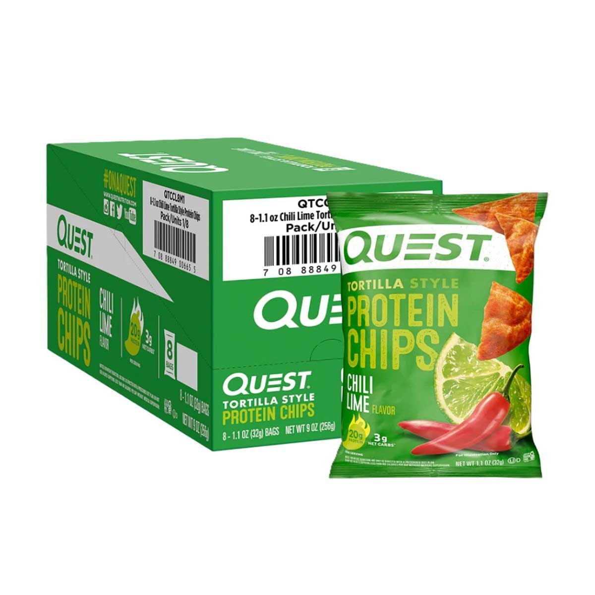 QUEST 玉米片風格辣椒青檸蛋白脆片