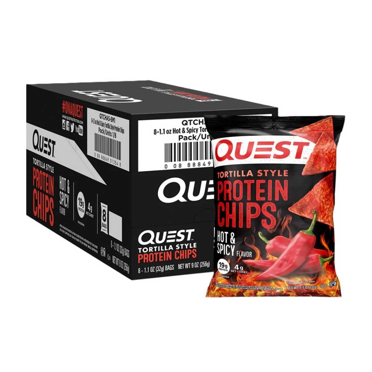 QUEST 玉米片風格香辣味蛋白脆片