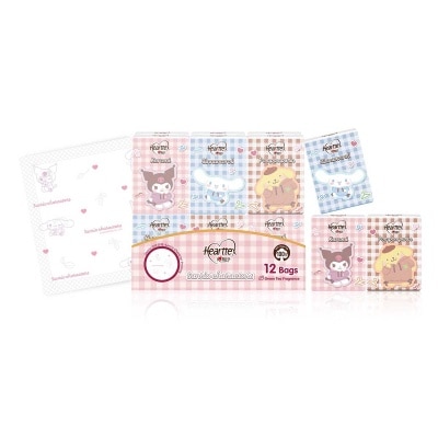 HEARTTEX Sanrio 4ply Hanky Green Tea 12s