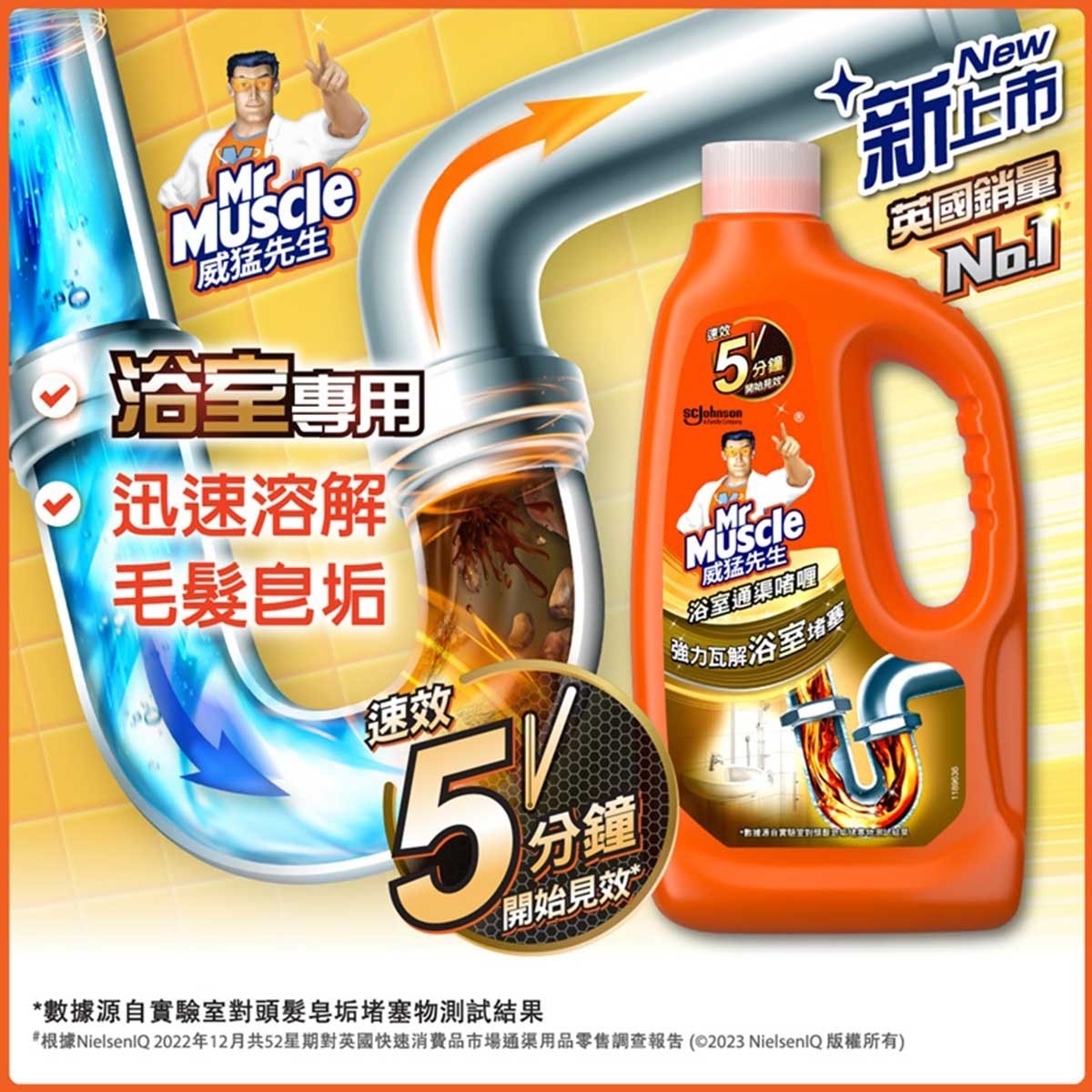 MR MUSCLE Bathroom Drain Gel