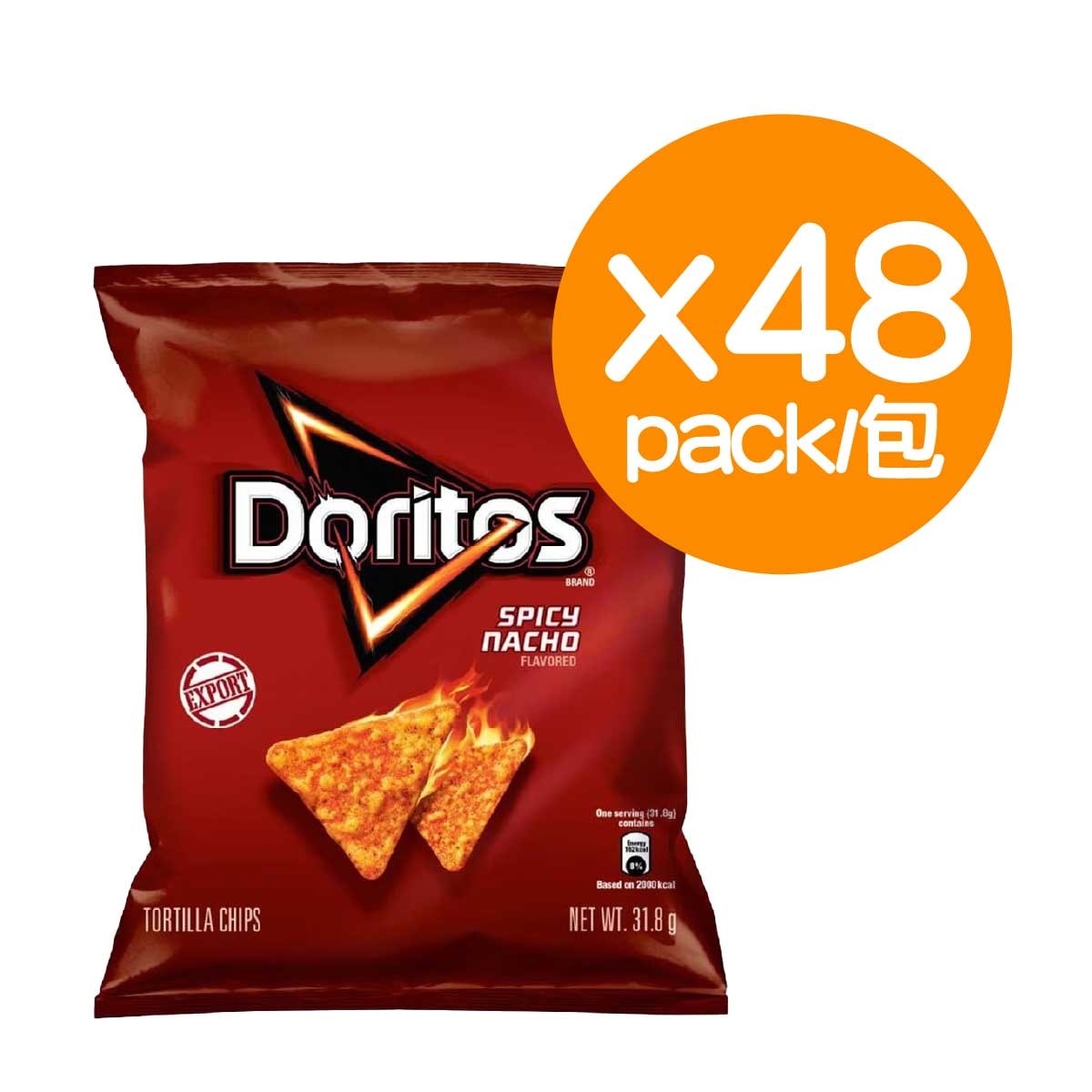 DORITOS Doritos Spicier Nacho 31.8g 1x48 C