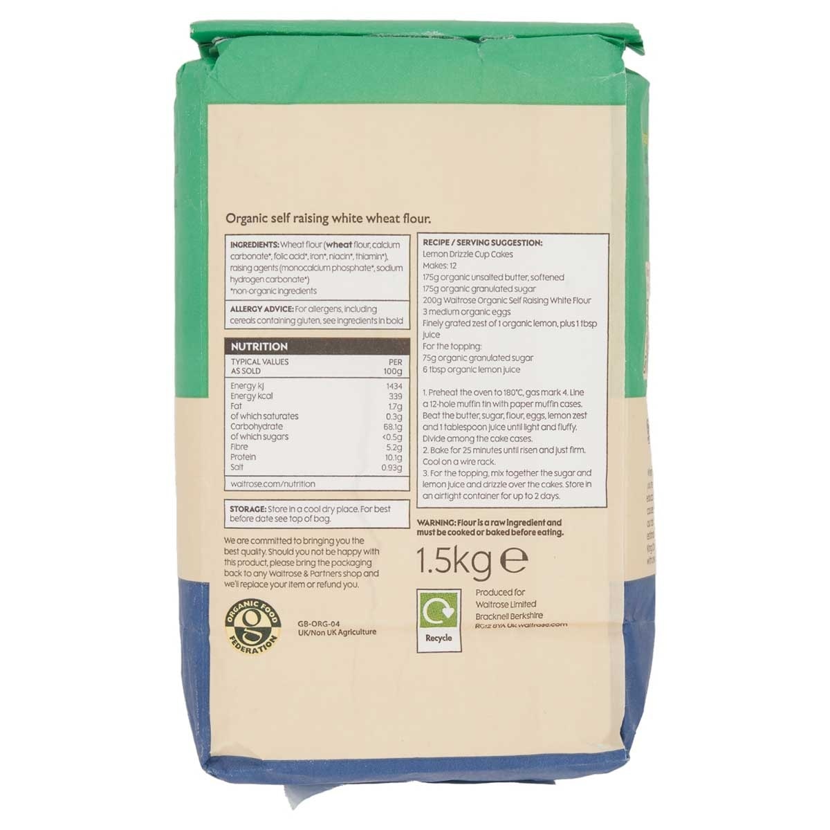 WAITROSE 有機自發麵粉 image