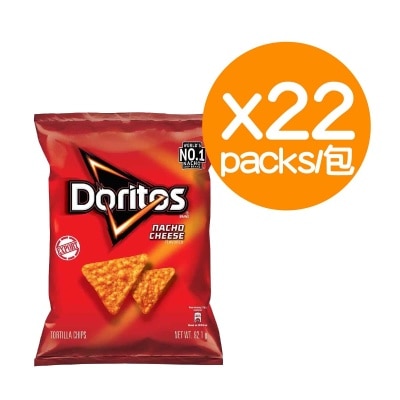 DORITOS Nacho Cheese Flv Tortilla Chips.92.1gx22packs