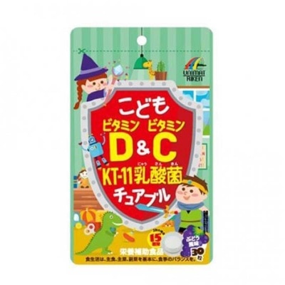 UNIMAT RIKEN 兒童ＶＤ＆維生素乳酸菌咀嚼片