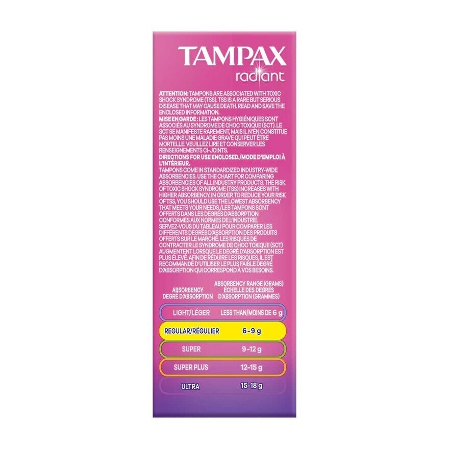 WHISPER Tampax Tampon Regular Flow 14 Ps