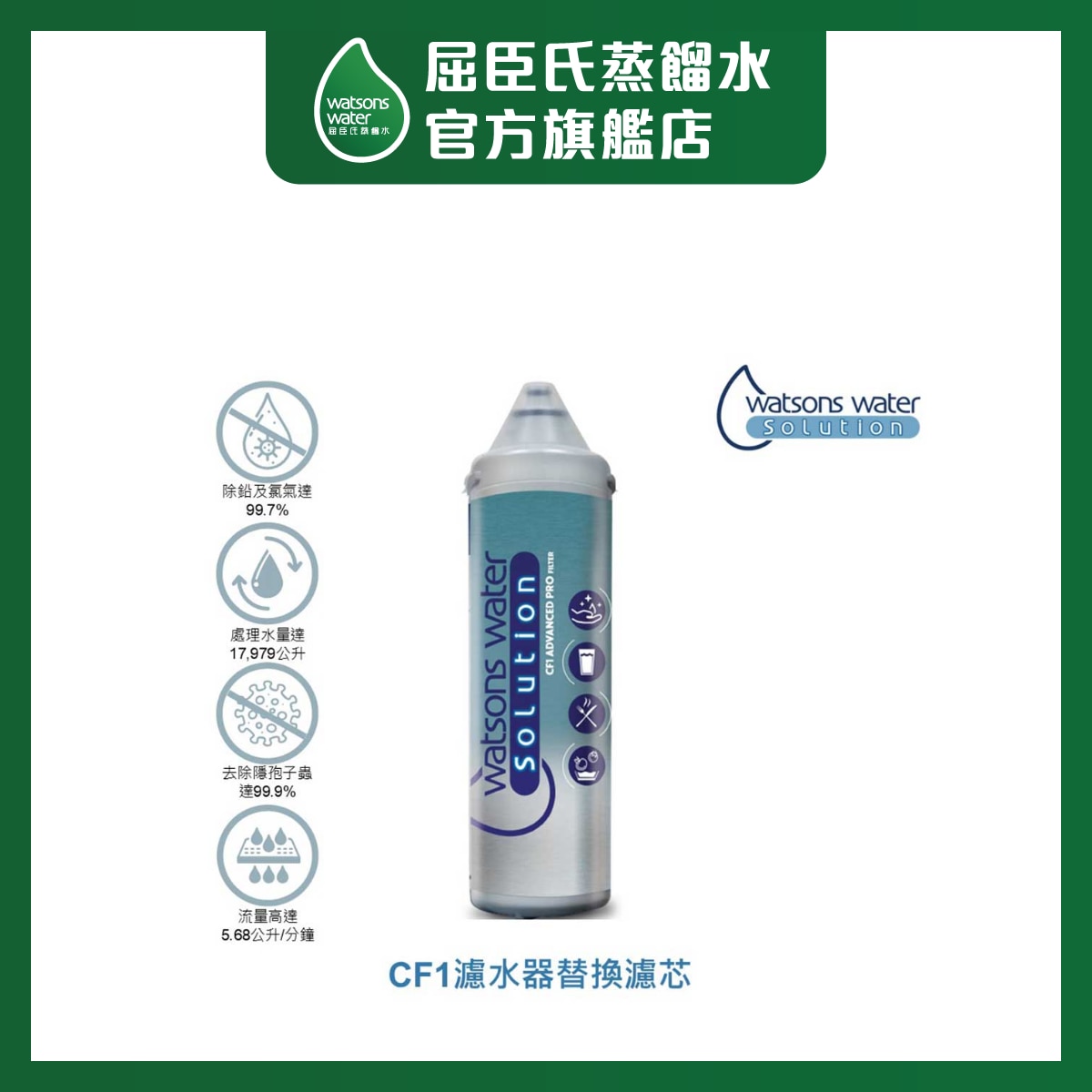屈臣氏 屈臣氏淨水系統ＣＦ１濾水器濾芯