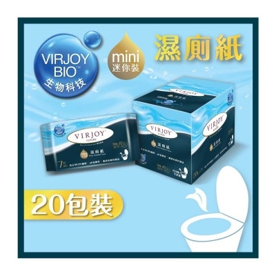 VIRJOY Virjoy Luxury Moist Flushable Tissue Mini 20s