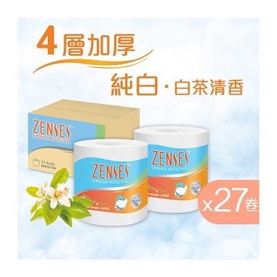 ZENSES - Zenses 4-ply Embossed White Rt 27s Full Case - White Tea