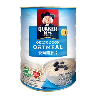 QUAKER Quaker Quick Cooking Oatmeal Tin 800g