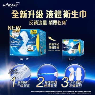 護舒寶 [增量裝] Infinity液體衛生巾/m巾 - 日用24cm 36片 (超強吸力 輕薄 乾爽 貼合)